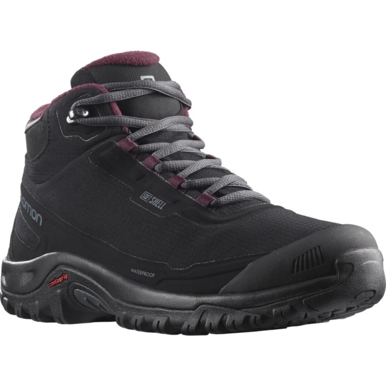 Botas de Inverno Salomon Shelter CSWP Feminino Pretas | PT G58791